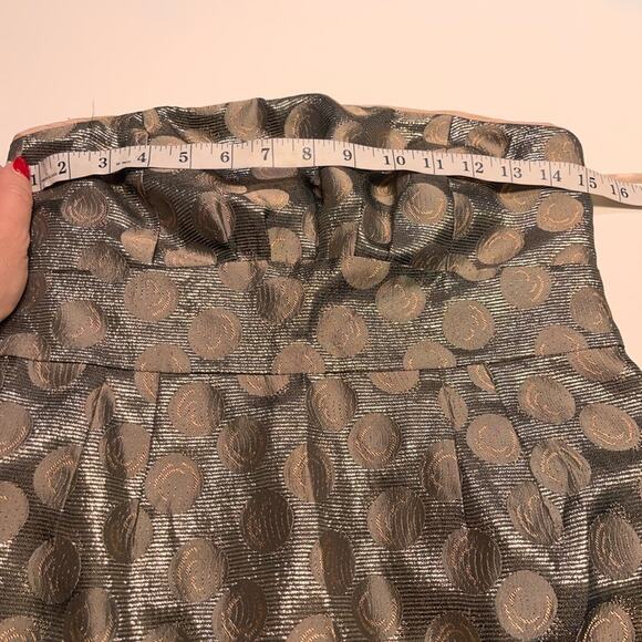 Anthropologie Moulinette Souers Strapless Metallic Trim Dress, size 8, EUC - Picture 10 of 12